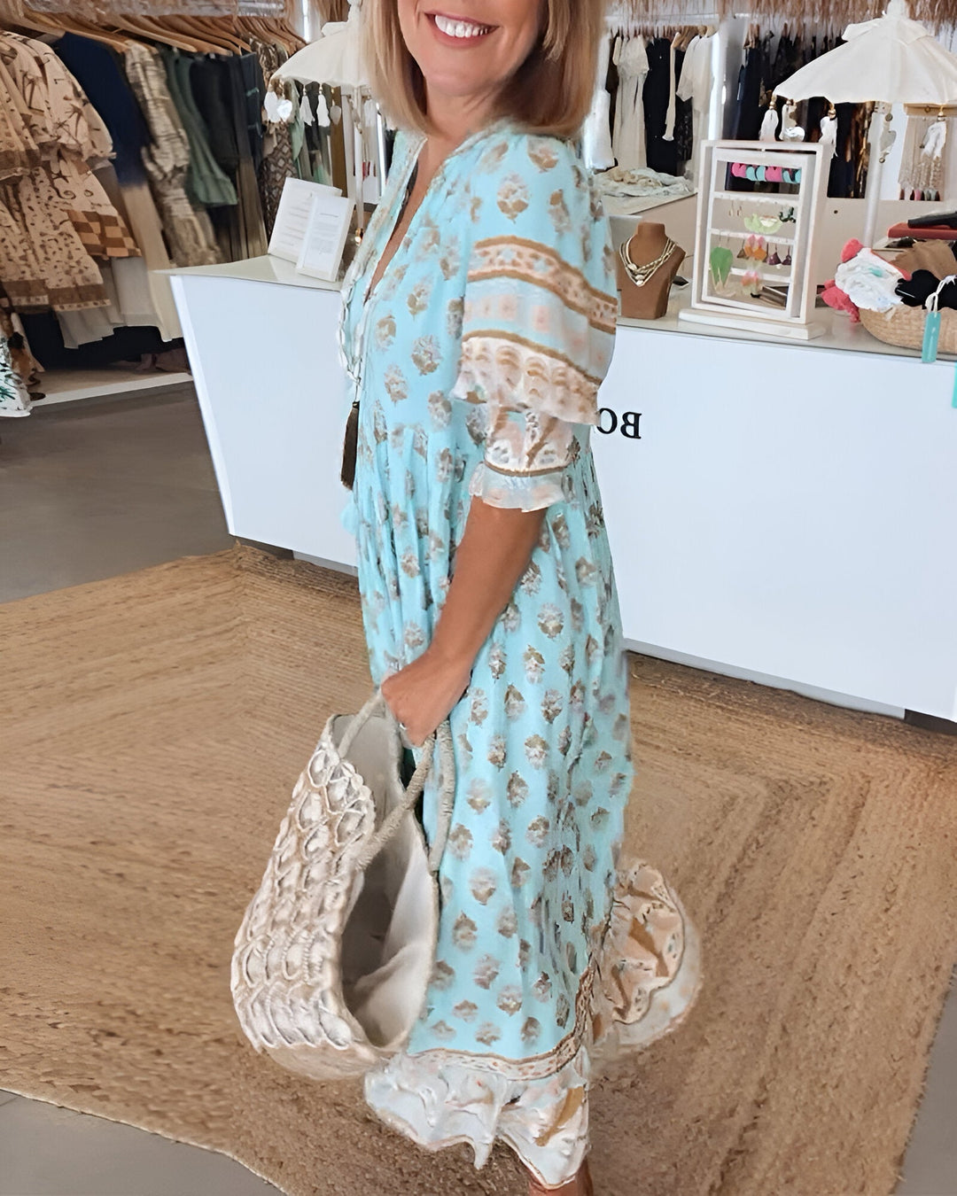 Quinna | Stilfuld Casual Midi-Kjole