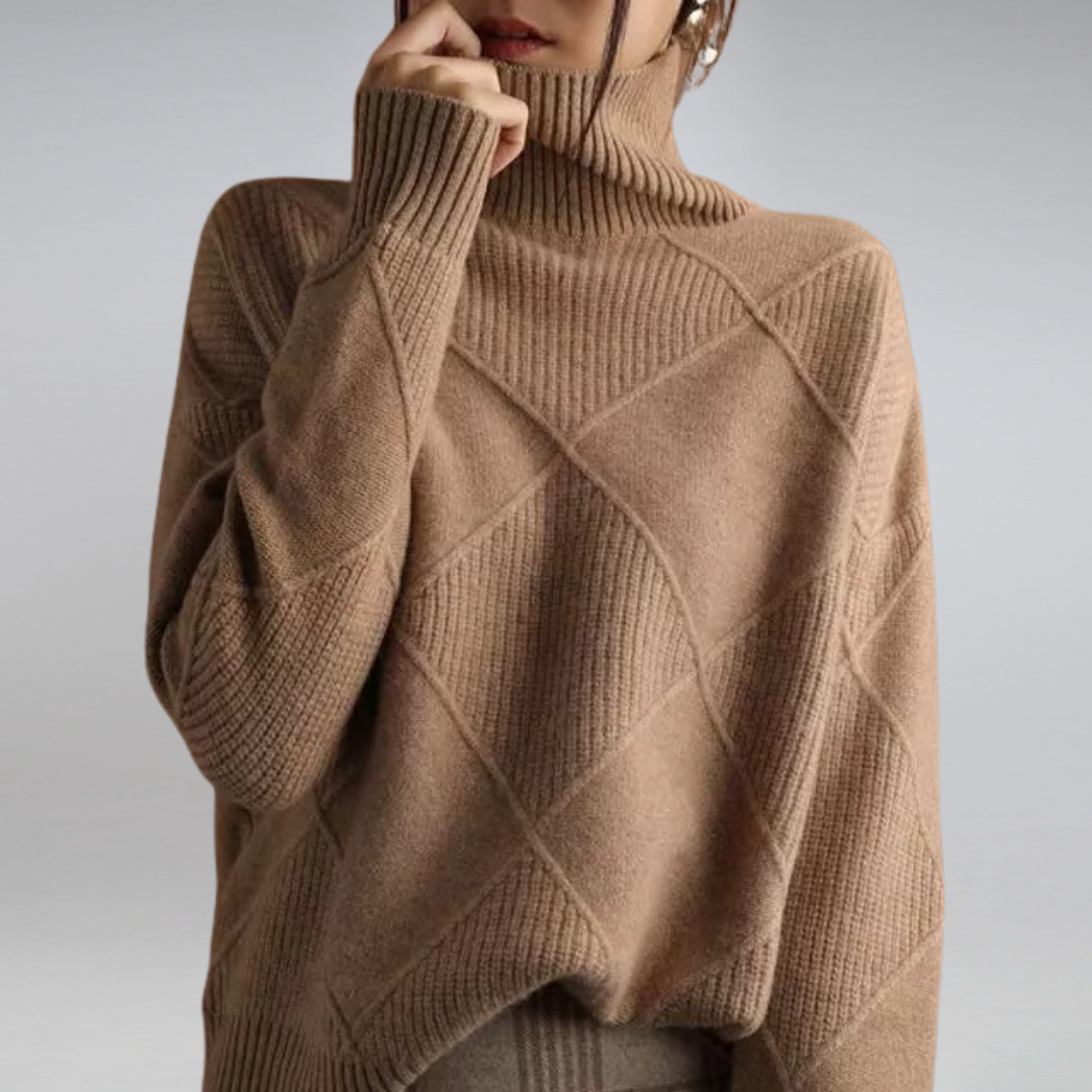 Adelina | Blød Rullekravesweater