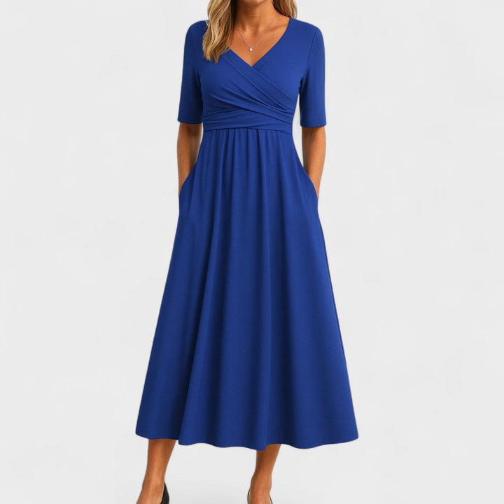 Joanna | Elegant Midi Kjole til Sommeren