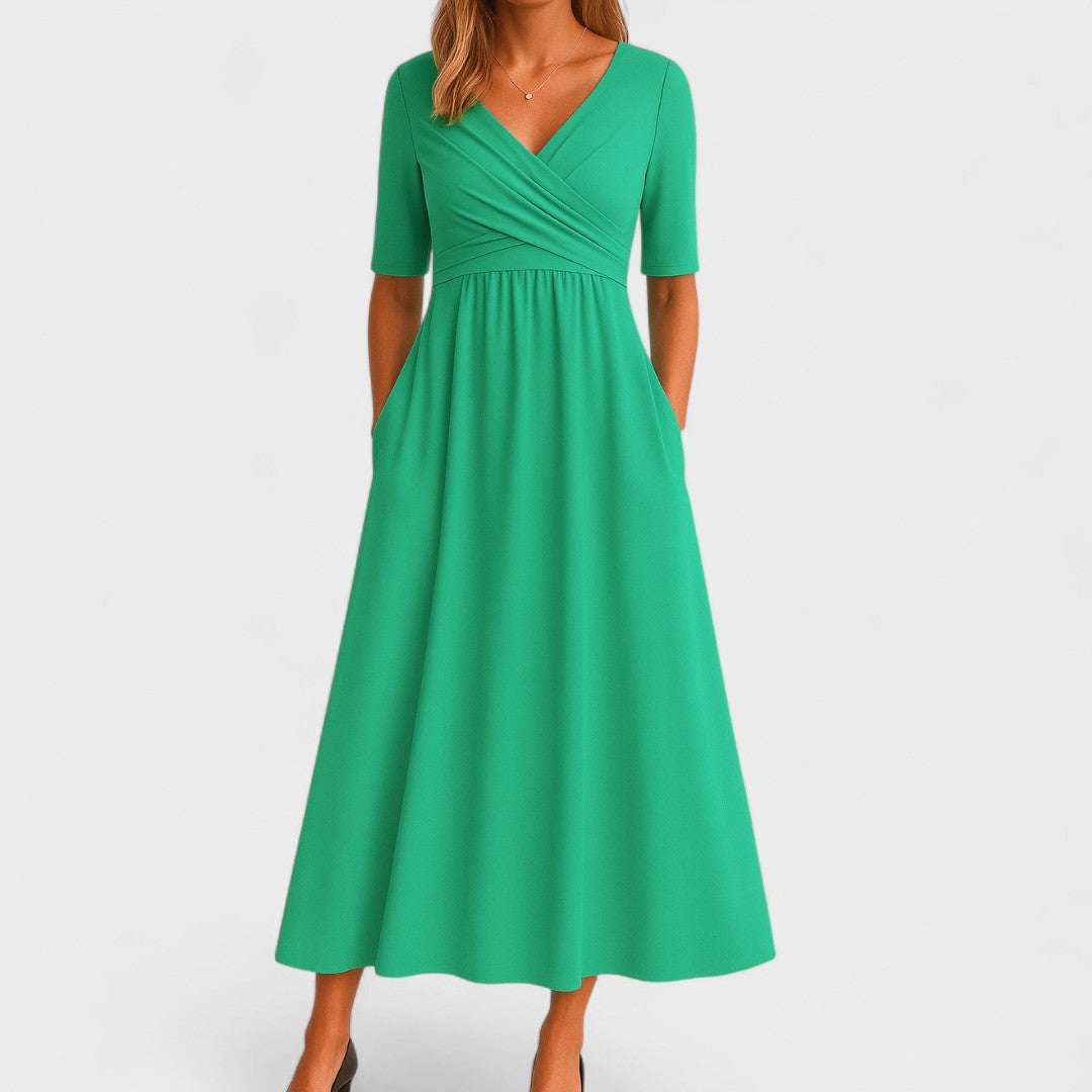 Joanna | Elegant Midi Kjole til Sommeren