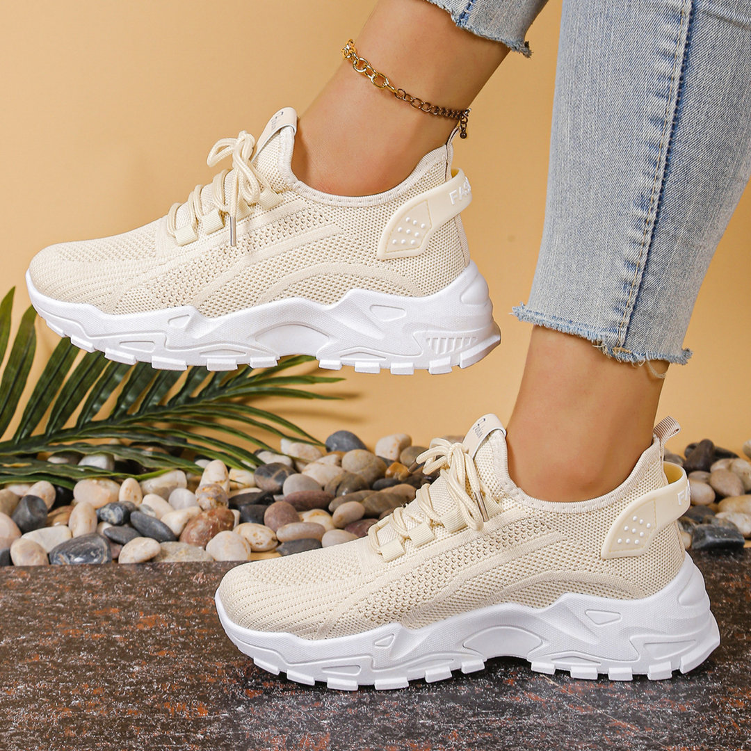 Charlotte | Dame Chunky Strik Løbe Sneakers