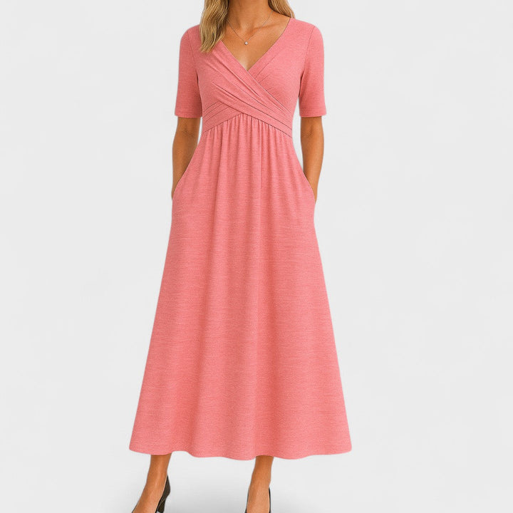 Joanna | Elegant Midi Kjole til Sommeren