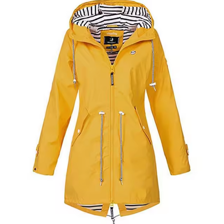 Aase | Parka med Stribet For og Snøre