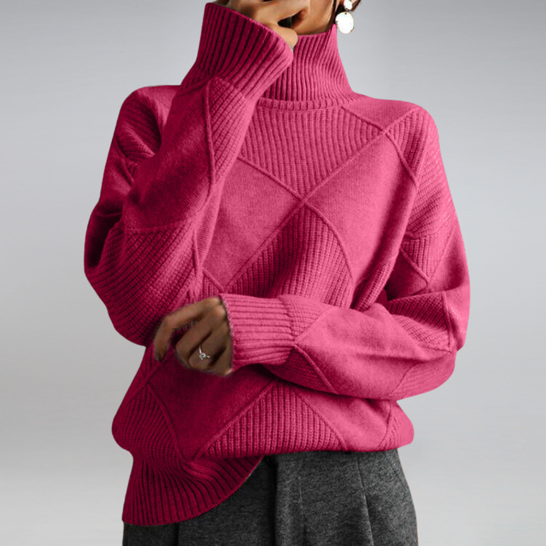Adelina | Blød Rullekravesweater