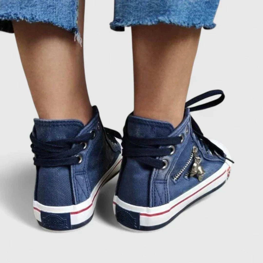Serina | Dame High Top Sneakers Med Snøre
