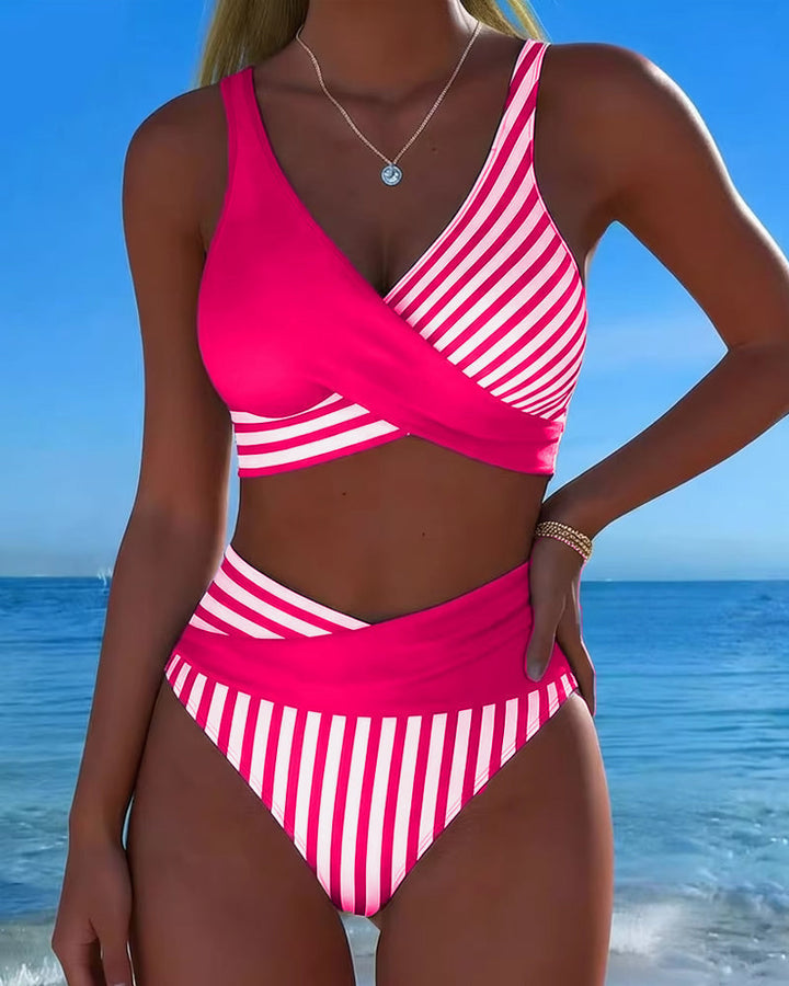 EVA™ | Bikinisæt med Stribet Tryk
