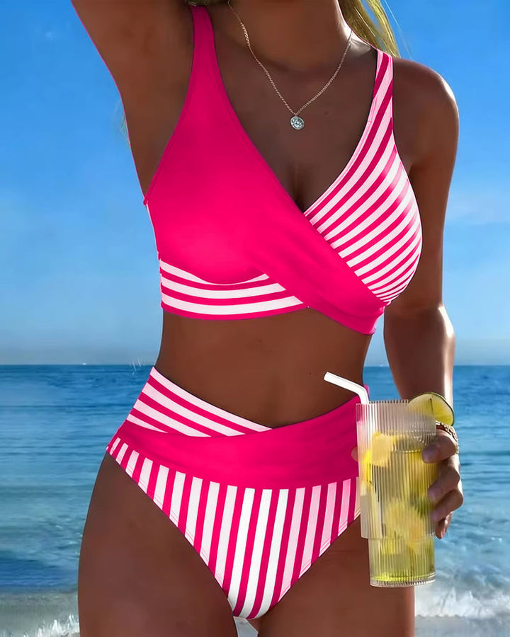 EVA™ | Bikinisæt med Stribet Tryk