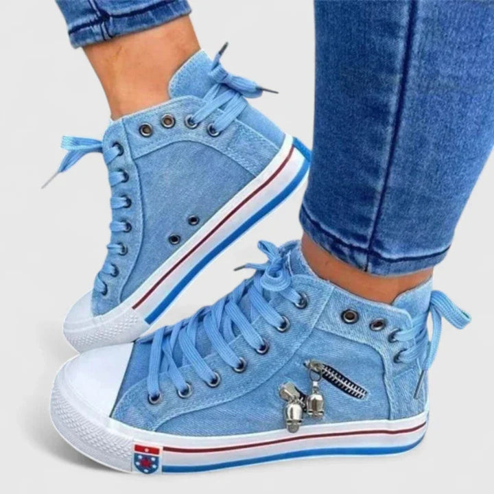 Serina | Dame High Top Sneakers Med Snøre