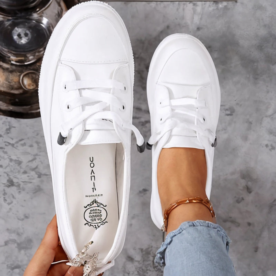 Ditte | Dame Minimal Snøre Sneakers