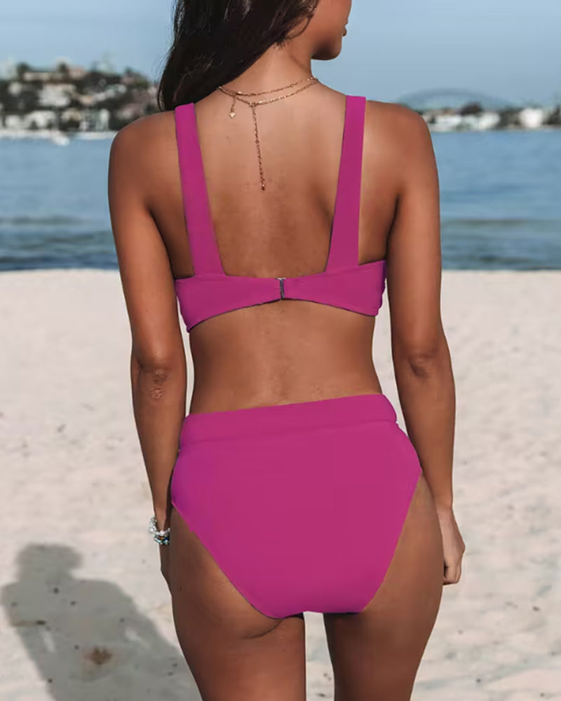 KIRA™ | Højtaljede bikinier i ensfarvet