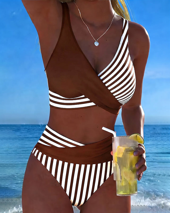 EVA™ | Bikinisæt med Stribet Tryk