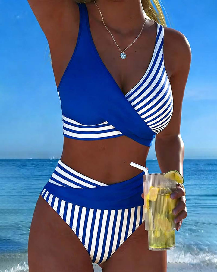 EVA™ | Bikinisæt med Stribet Tryk