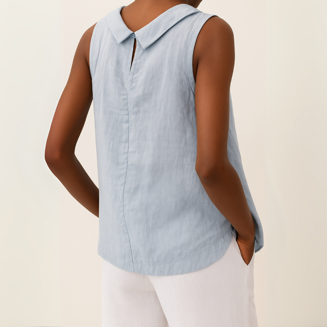 Mia | Dame Ærmeløs Casual Rund Hals Top