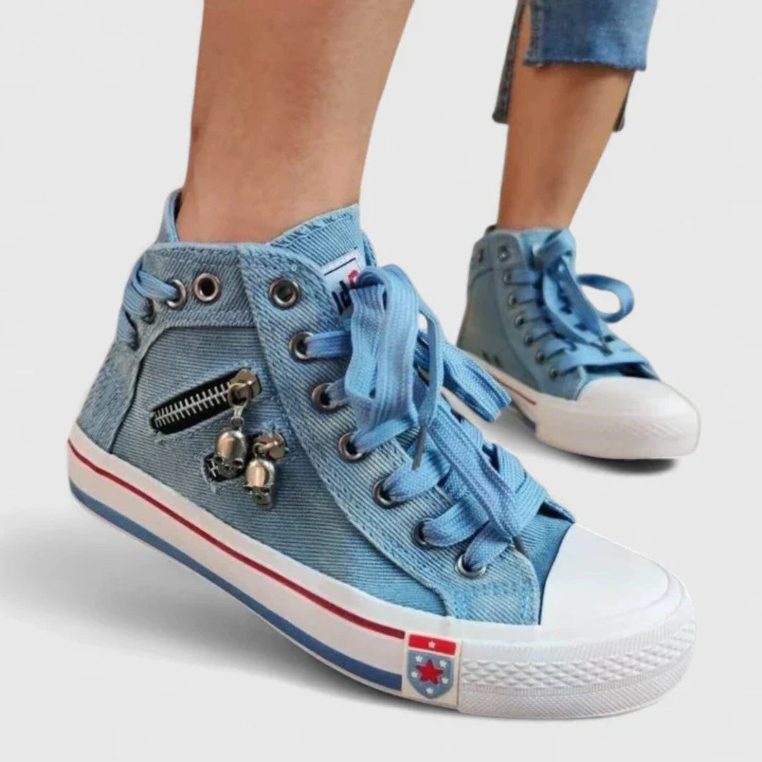 Serina | Dame High Top Sneakers Med Snøre