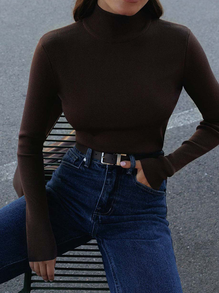Cathrine | Dame Forårs Komfortabel Mock Neck Top
