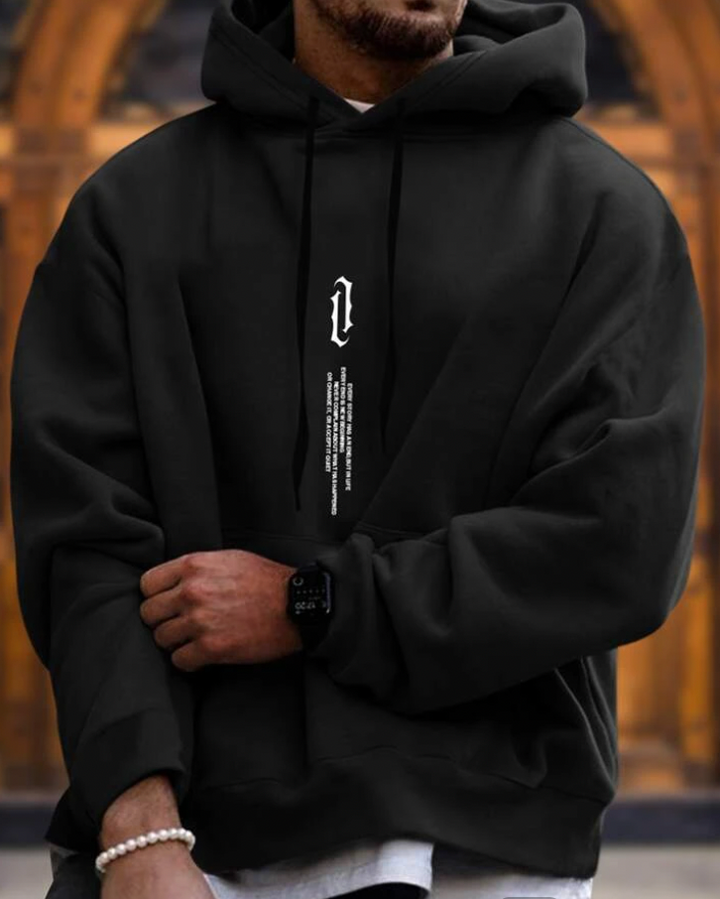Frederik | Herre Hoodie med Frontprint