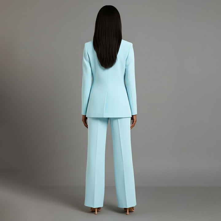 Silla | Chikt formelt jakkesæt med skræddersyet lang blazer til kvinder