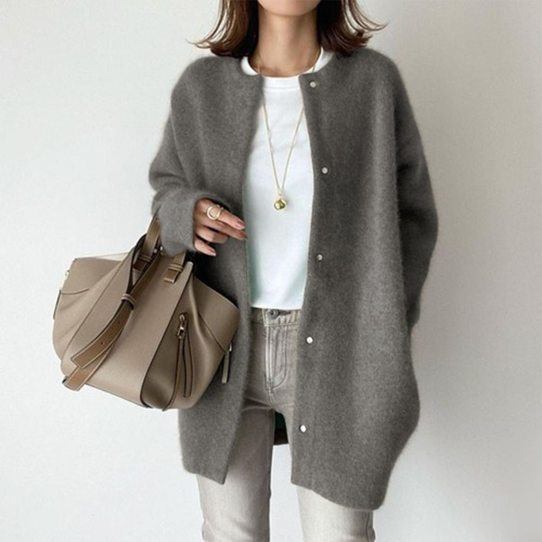 Julia | Blød Knaplukket Cardigan