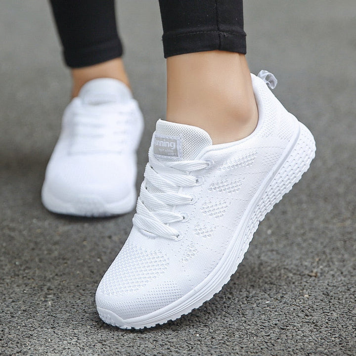 Jane | Dame Snørebånd Afslappede Gå Sneakers