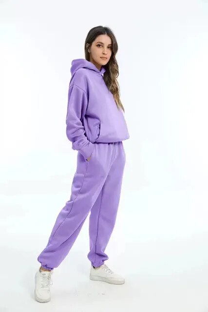 Jasmin | Dame Komfortabelt Hoodie Sæt Med Bukser