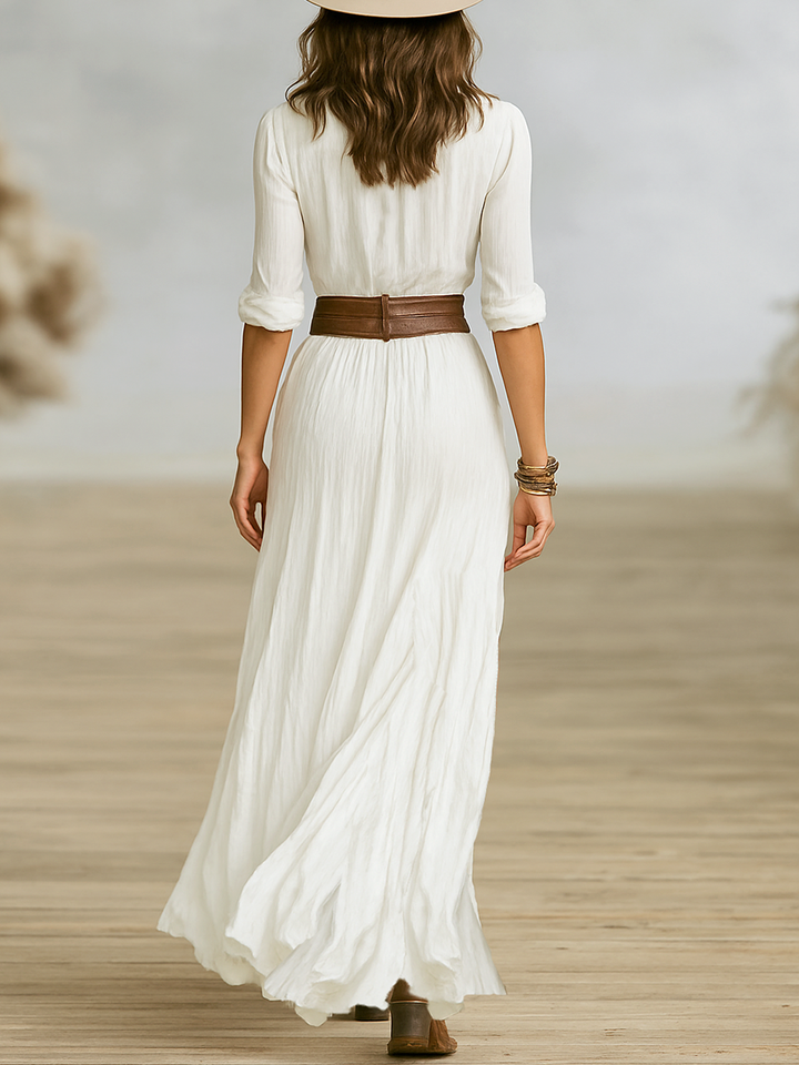 Cecilie | Dame Boheme Knaplukning Maxi Kjole