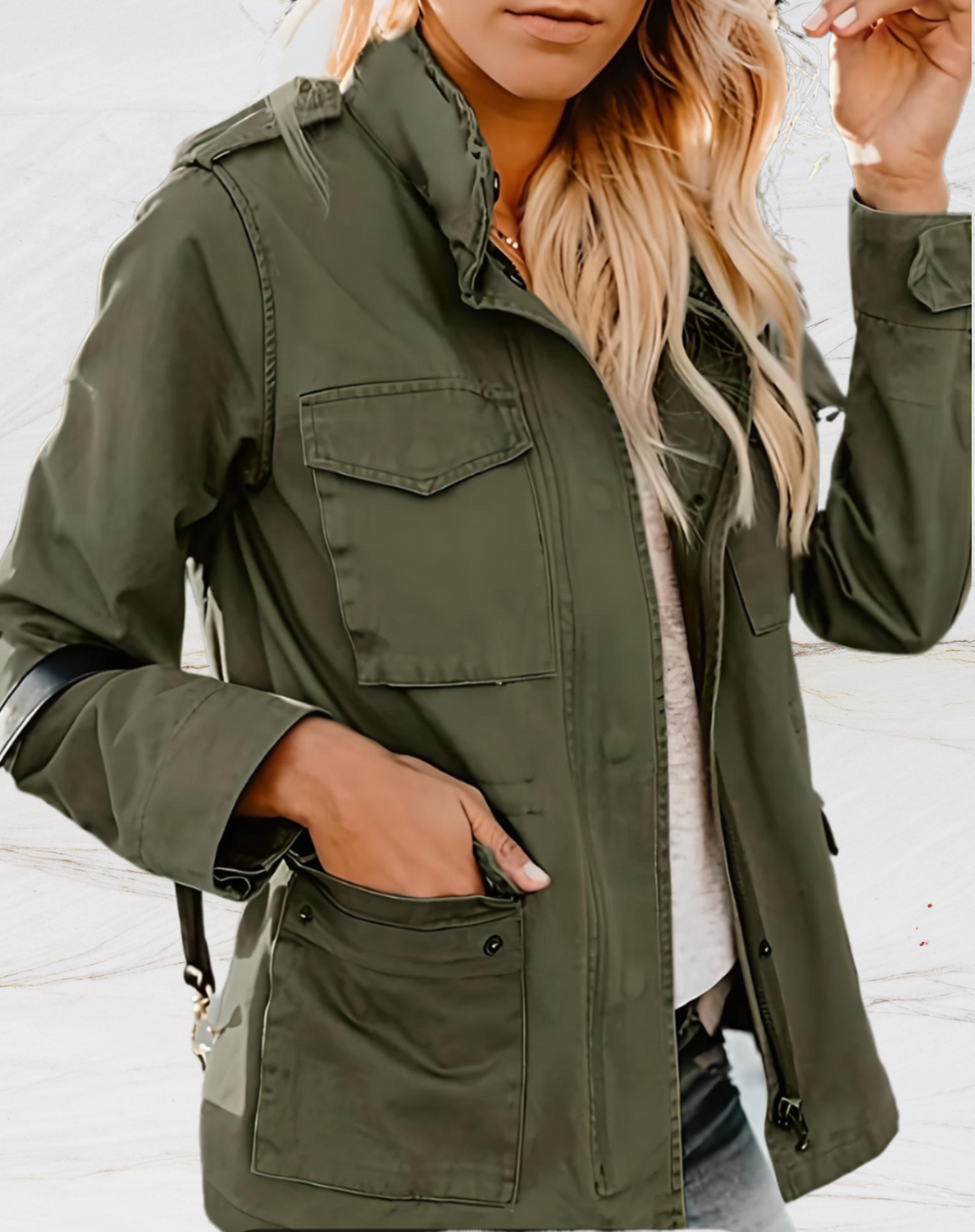 Thilde | Stilfuld Casual Utility Jakke