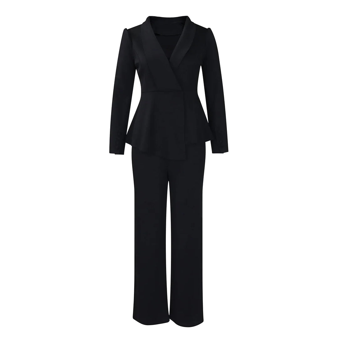 Ragna | Elegant Formelt Sæt med Skræddersyet Lang Blazer til Dame