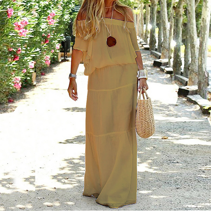 Alina | Stilfuld Off-Shoulder Sommerkjole