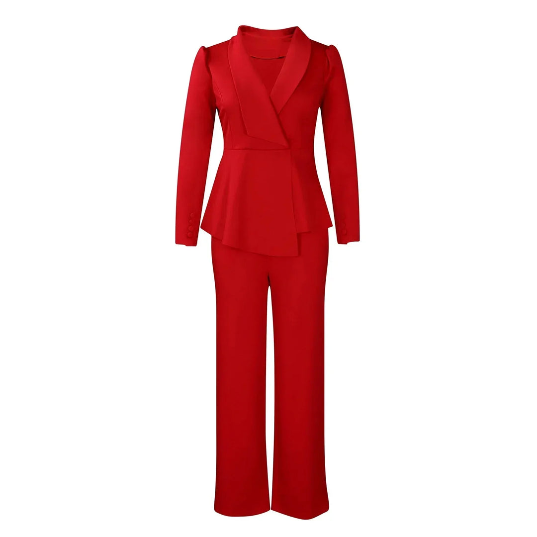 Ragna | Elegant Formelt Sæt med Skræddersyet Lang Blazer til Dame