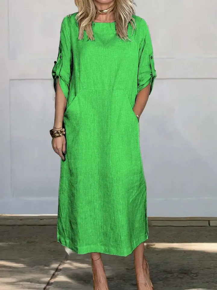 Lea | A-Line Kjole Løs Pasform Luftig Elegant Midi