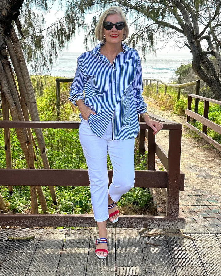 Margrit | Stilfuld og Casual Skjorte med Knapper