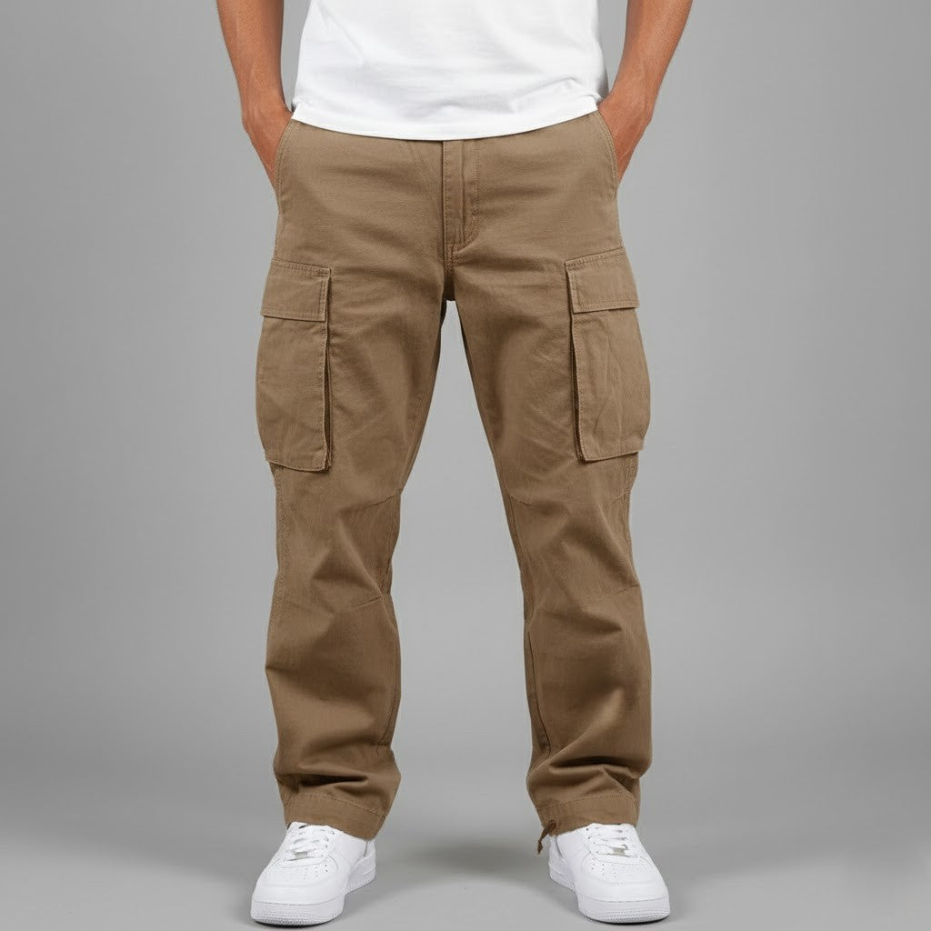 Jørn | Herres cargobukser med afslappet pasform og sidelommer i streetwear-stil