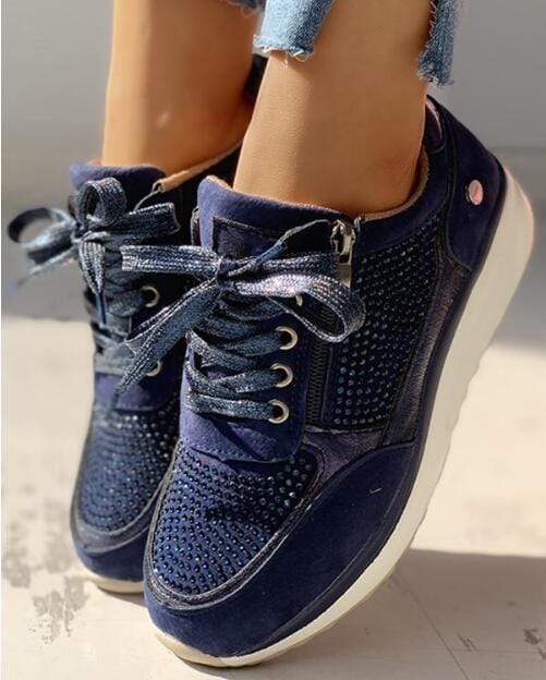 Johanne | Dame Snørebånd Platform Sneakers