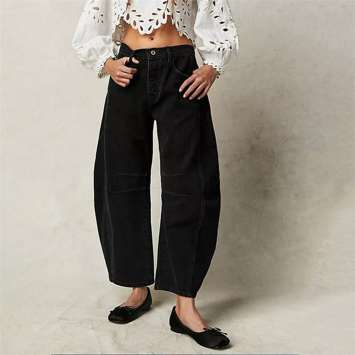 Ida | Dame Højtaljede Barrel-Leg Jeans Afslappet Pasform