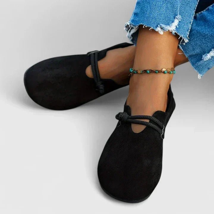 Ida | Dame Loafers Rund Tå Reb Detalje Slip-On Flade Sko