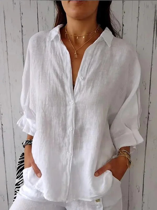 Marie | Stilfuld Casual Skjorte med Knapper