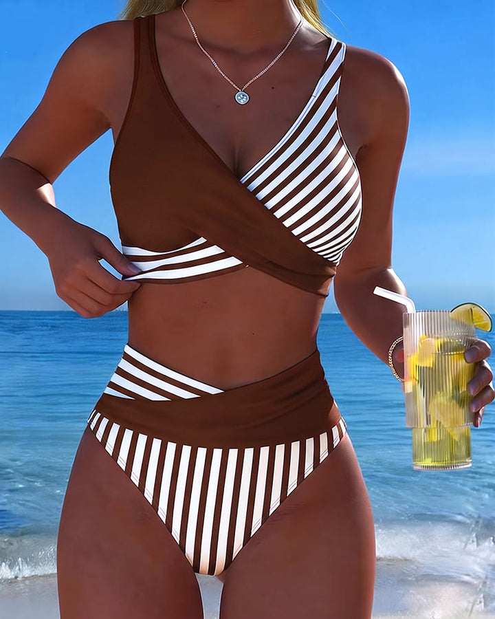 EVA™ | Bikinisæt med Stribet Tryk