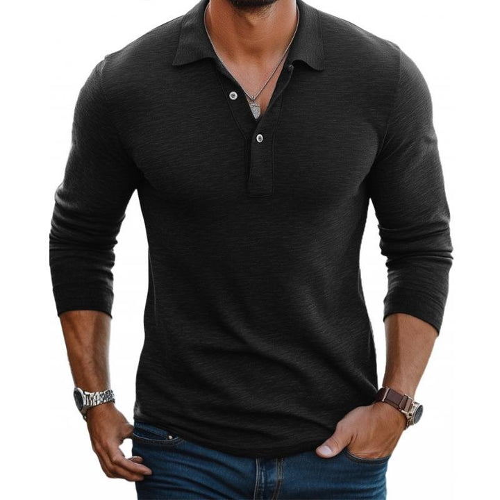 Oliver | Herre Satin Langærmet Polo Shirt Slim Fit