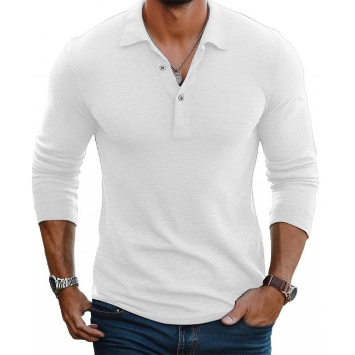 Oliver | Herre Satin Langærmet Polo Shirt Slim Fit