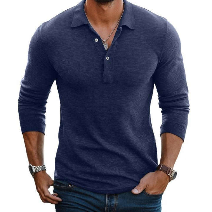 Oliver | Herre Satin Langærmet Polo Shirt Slim Fit