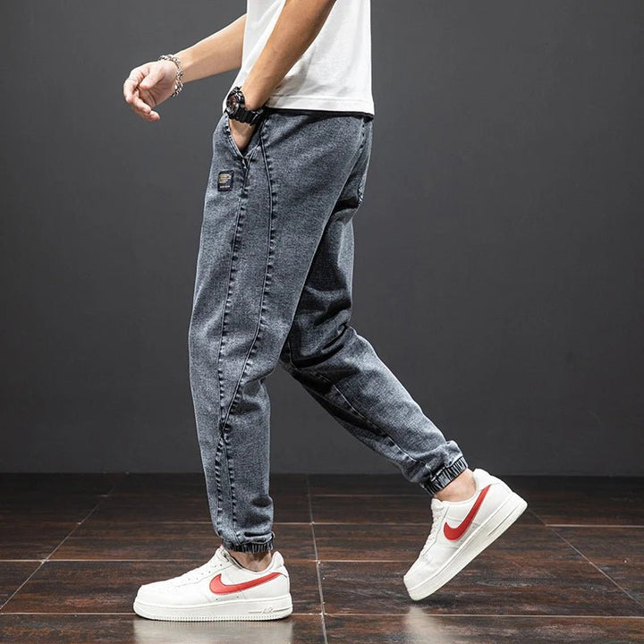 William | Herre Stretch Denim Jogger Bukser Elastisk Talje