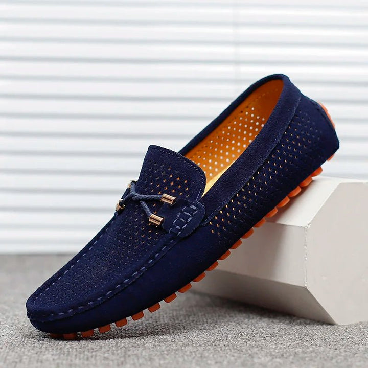 William | Herreloafers Perforeret Ruskind Slip-On Sommer