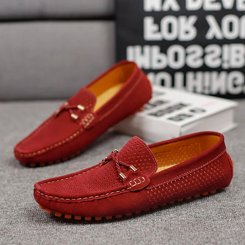 William | Herreloafers Perforeret Ruskind Slip-On Sommer