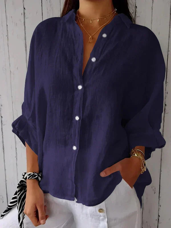 Marie | Stilfuld Casual Skjorte med Knapper
