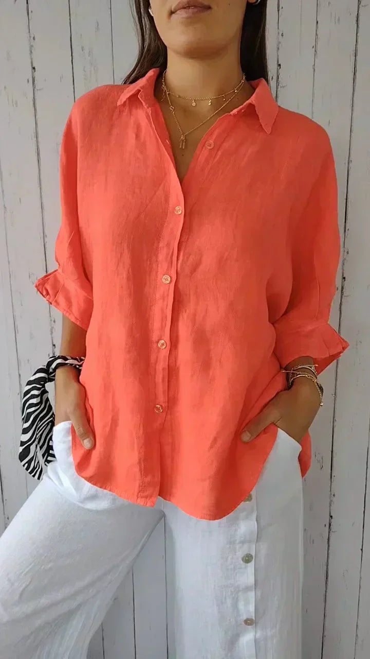 Marie | Stilfuld Casual Skjorte med Knapper