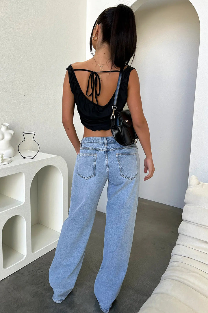 Benedikte | Dame Forårs Jeans med Løs Pasform og Lige Ben