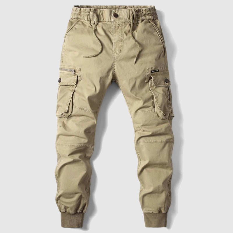 Aage | Herre Slim Fit Casual Bukser Med Cargo Lommer