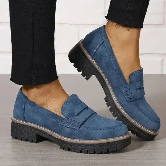 Christella | Dame Slip-On Loafers Med Kraftig Sål