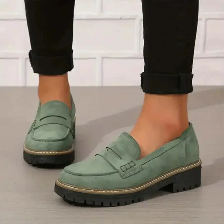 Christella | Dame Slip-On Loafers Med Kraftig Sål