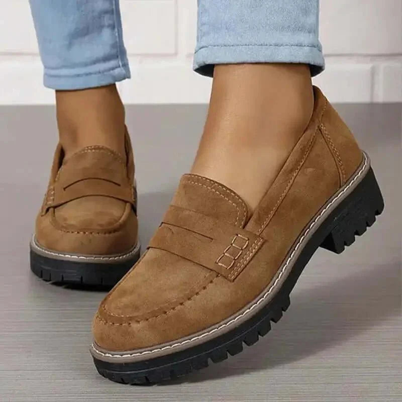 Christella | Dame Slip-On Loafers Med Kraftig Sål